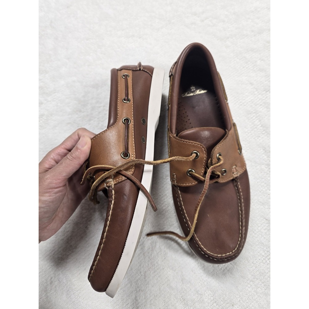 Brooks Brothers Men's Leather Boat Shoes Size 9 D Brown Deck‎ Shoes